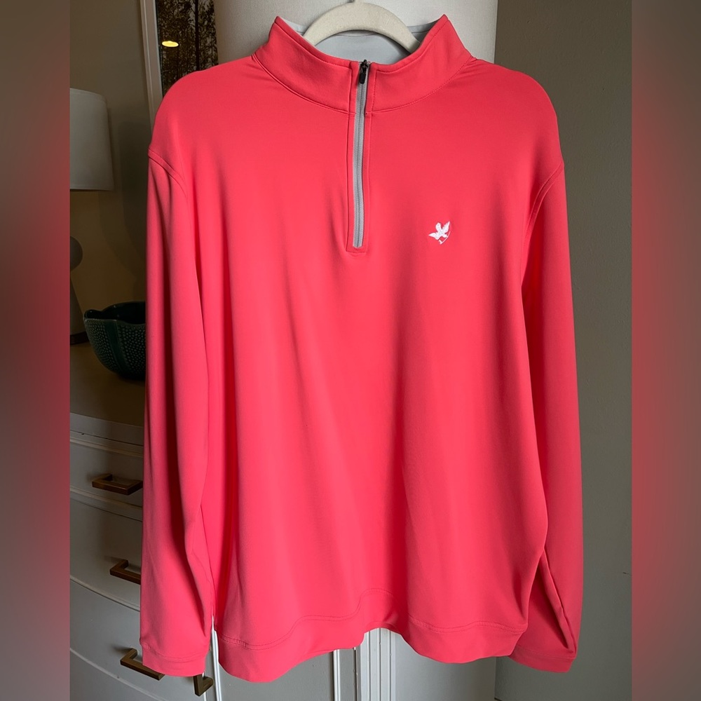 Peter Millar 1/4 Q Zip Pullover, Size XL, pink / salmon color, worn 10 times